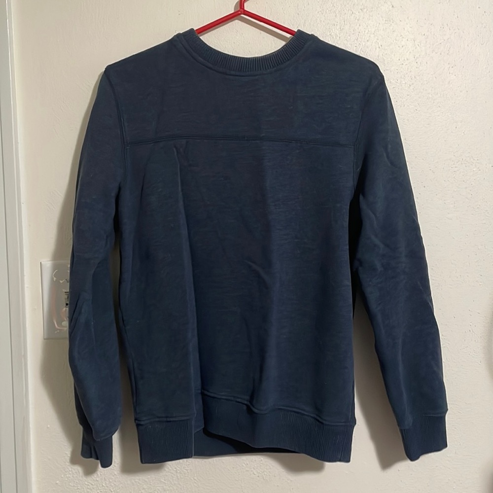 Mens Arrow Crewneck Sweater small dark blue